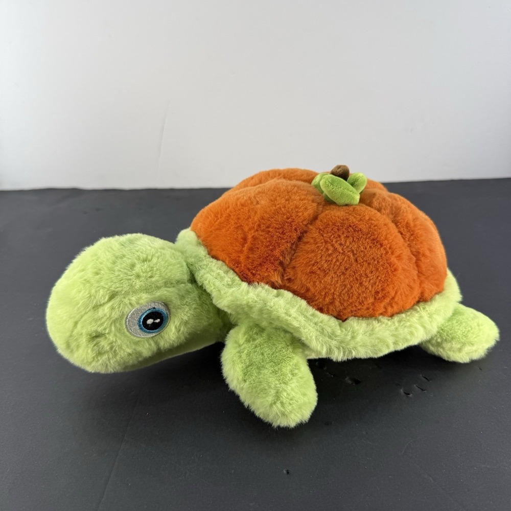 Seasons Pumpkin Turtle Plush Stuffed Animal Fall Halloween Green Orange Soft Toy